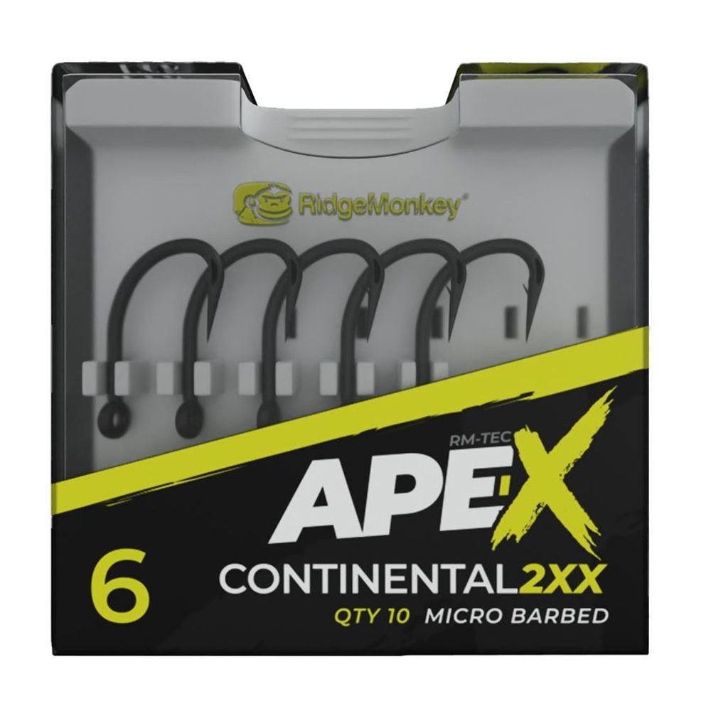 RidgeMonkey Háčky Ape-X Continental 2XX Barbed