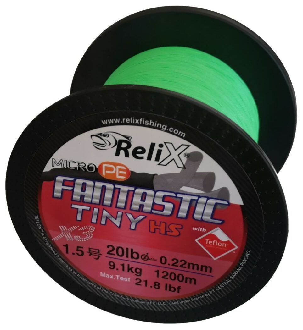 Awas Pletená Šnůra ReliX Fantastic Tiny Fluo Green 1200m Nosnost: 9